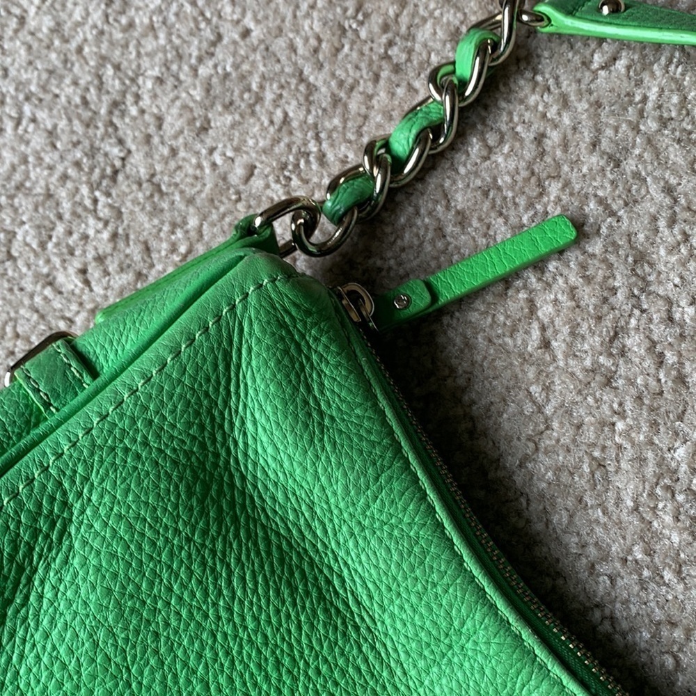 Kate Spade Cobble Hill Finley Hobo Pebbled Leather Shoulder Bag Shamrock Green - Picture 13 of 16